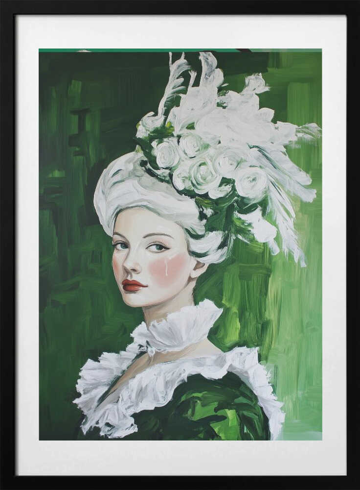 Tearful Green Lady, arte de SHANDU con marco