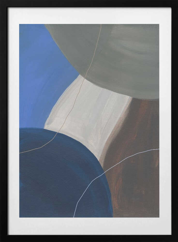Harmonious Color Blocks, arte de Mareike Böhmer con marco