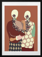 Floral Embrace, arte de Uma Gokhale con marco