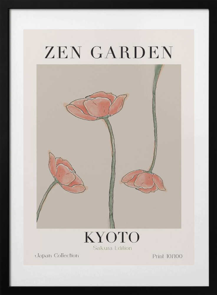 Serene Blossoms, arte de Treechild con marco