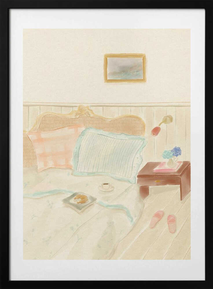 Cozy Morning Retreat, arte de Katharina Puritscher con marco