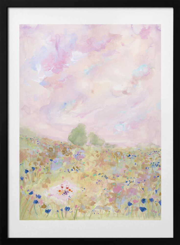 Pastel Meadow Bliss, arte de Katharina Puritscher con marco