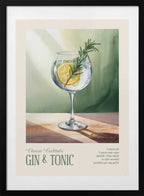 Classic Gin Tonic, arte de Andreas Magnusson con marco