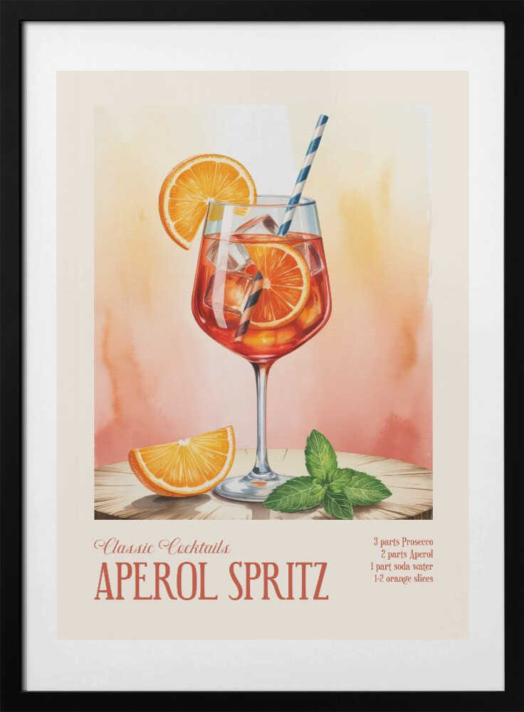 Classic Drink, arte de Andreas Magnusson con marco