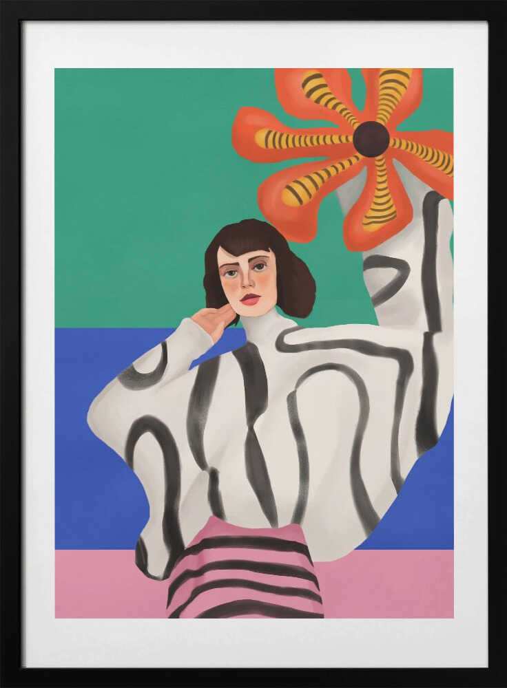 Vibrant Fashion Abstract, arte de City Art con marco