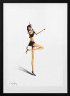 Graceful Fashion Pose, arte de dragonfly con marco