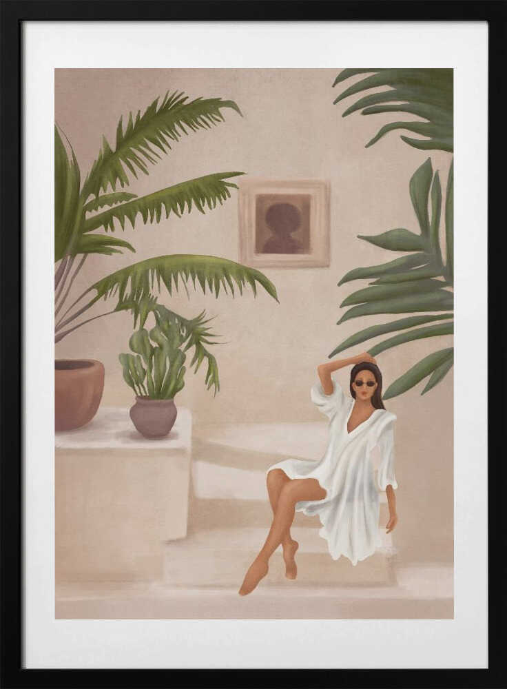 Boho Summer Retreat, arte de City Art con marco
