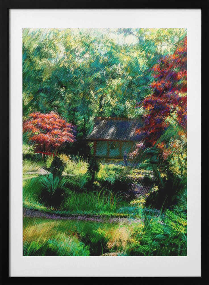 Japanese Garden 2 (2014), arte de Corné Akkers con marco