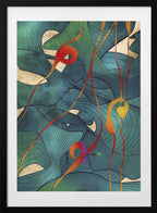 Vibrant Ribbon Flow, arte de Angelo Cerantola con marco