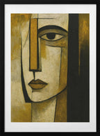 Abstract Golden Portrait, arte de HUGO con marco