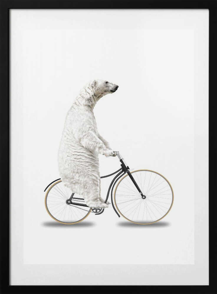 Polar Bear Bike Ride, arte de Marja van den Hurk con marco