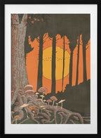 Twilight Mushroom Forest, arte de Nicholas con marco
