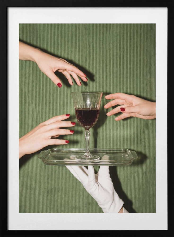 Elegant Wine Service, arte de Andreas Magnusson con marco