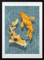 Yin Yang Koi, arte de Marja van den Hurk con marco