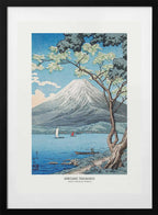 Mount Fuji From Lake Yamanaka, arte de Utagawa Hiroshige con marco