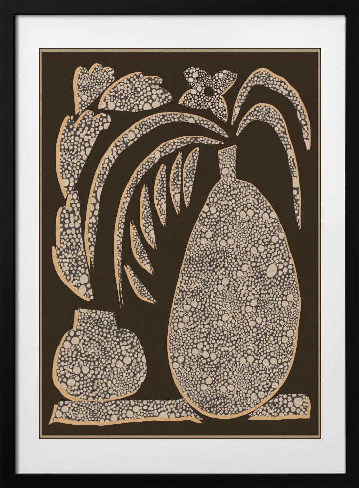 Textured Floral Still Life, arte de Josie George con marco