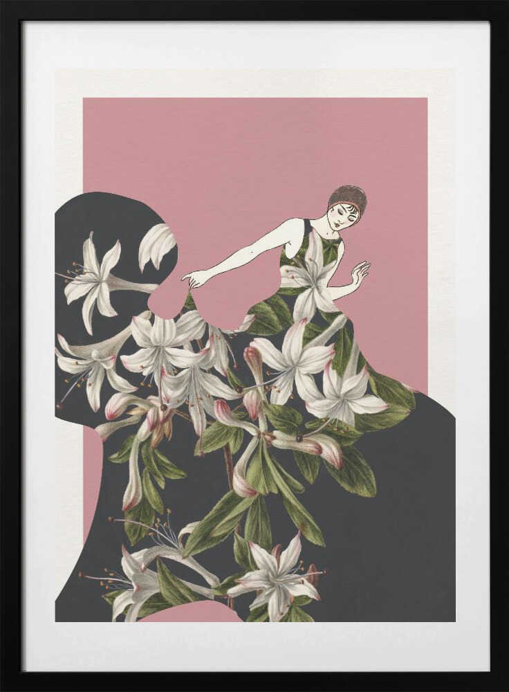 Elegant Floral Fashion, arte de Wild Violets con marco