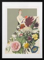 Flapper Floral Fashion, arte de Wild Violets con marco