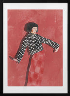 Dancing Woman Red Style, arte de Essa Van Reis con marco