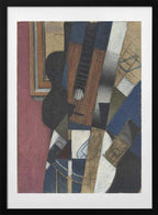 Guitar and Pipe (1913), arte de Juan Gris con marco