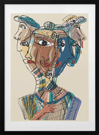 Multifaceted Faces, arte de GIovanna Gil Alves con marco