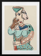 Cubist Woman Portrait, arte de GIovanna Gil Alves con marco