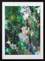 Lush Floral Abstraction, arte de Uma Gokhale con marco