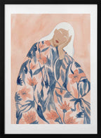 Floral Woman Dreaming, arte de Essa Van Reis con marco