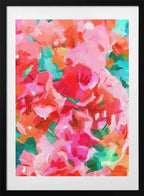 Vibrant Abstract Strokes, arte de Uma Gokhale con marco