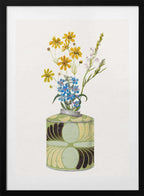 Colorful Flowers In Vase, arte de Wild Violets con marco