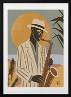 Cool Jazz Sunset, arte de Cannavaro con marco