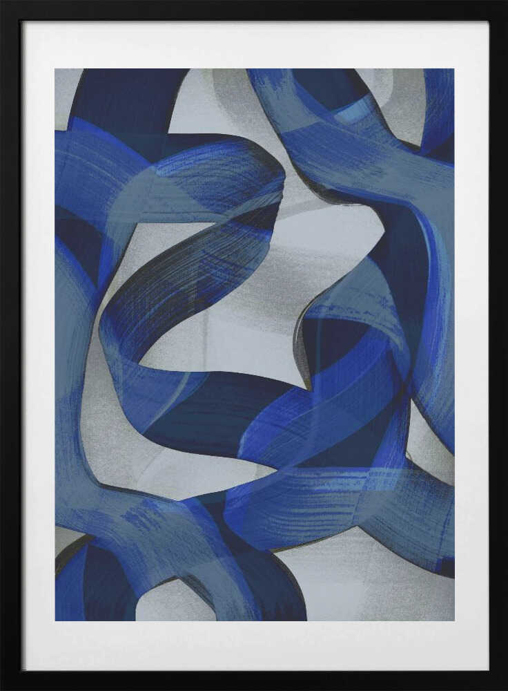 Flowing Indigo Curves