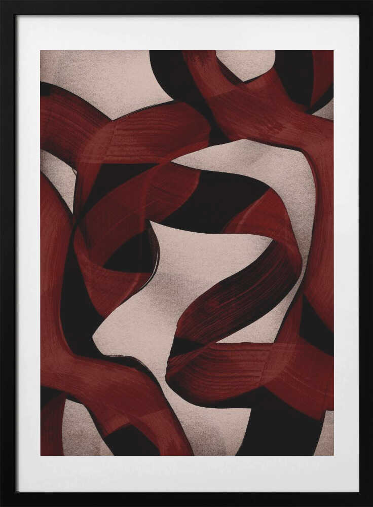 Elegant Red Swirls