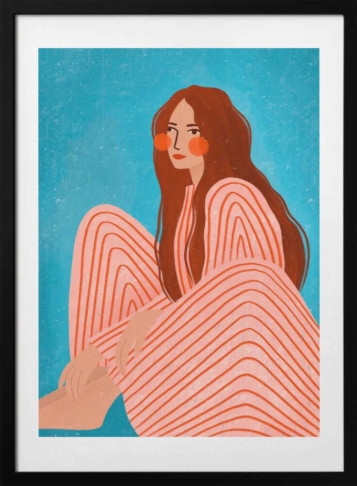 Serene Striped Woman