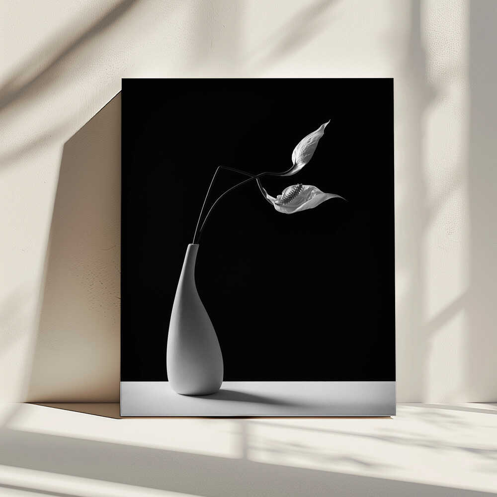 Graceful Peace Lilies Vase, arte de Kristina Oveckova impreso en canvas