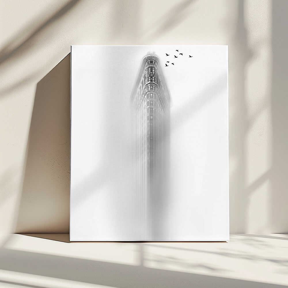 Misty Urban Flight, arte de Carmine Chiriacò impreso en canvas