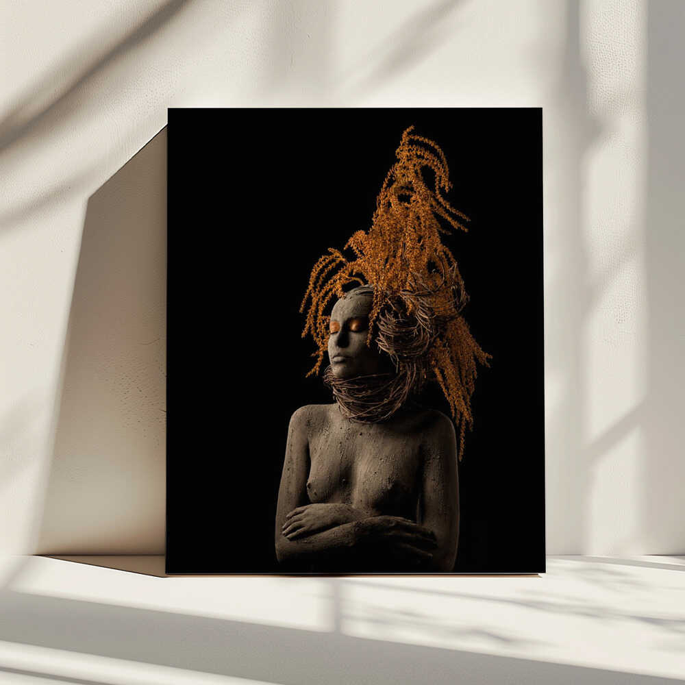 Earthy Goddess Portrait, arte de Alfredo Sanchez impreso en canvas