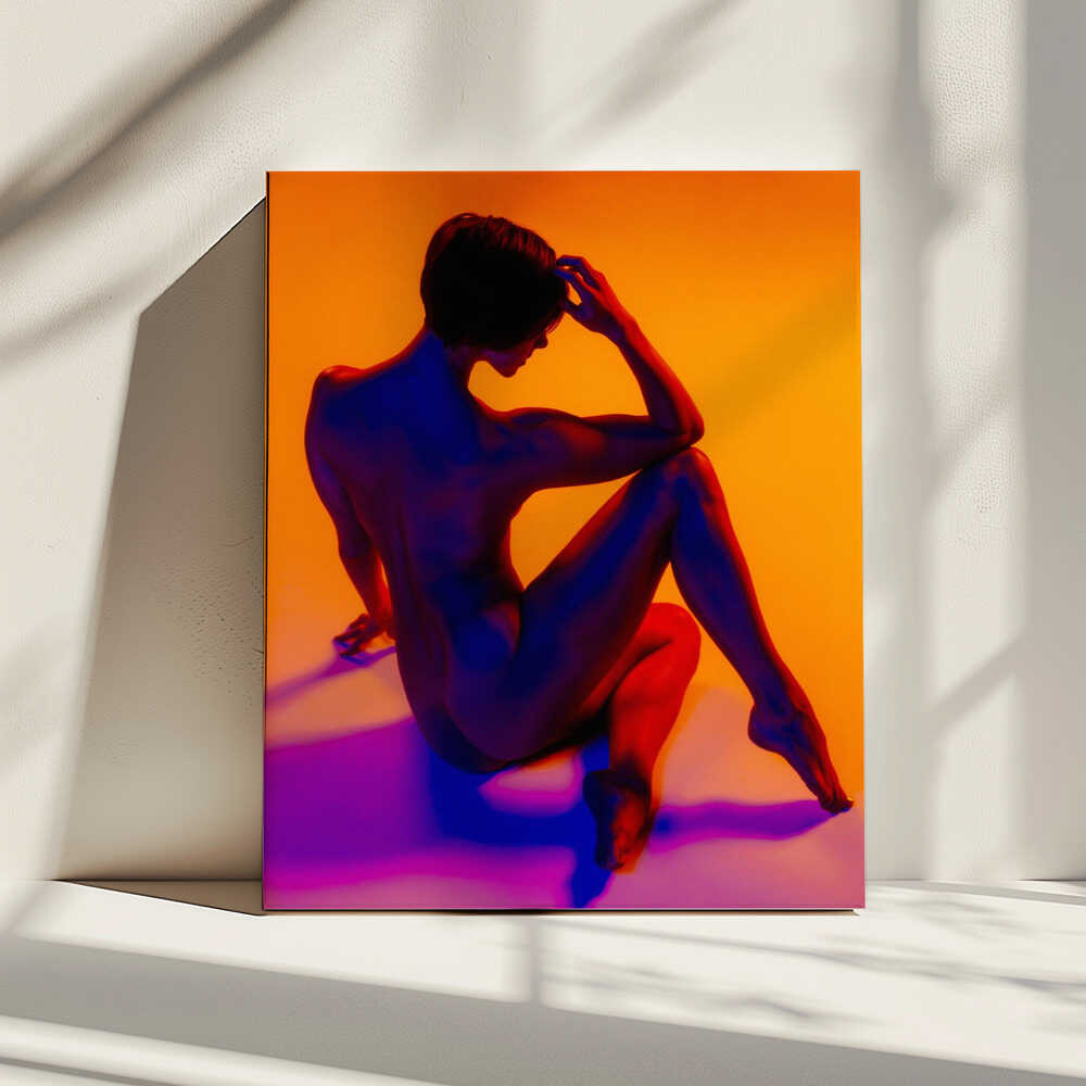 Orange Blue Nude, arte de CEBImagery impreso en canvas