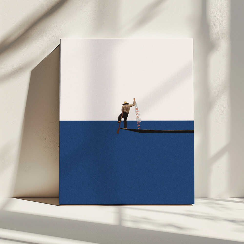 Fishing for compliments, arte de Maarten Léon impreso en canvas