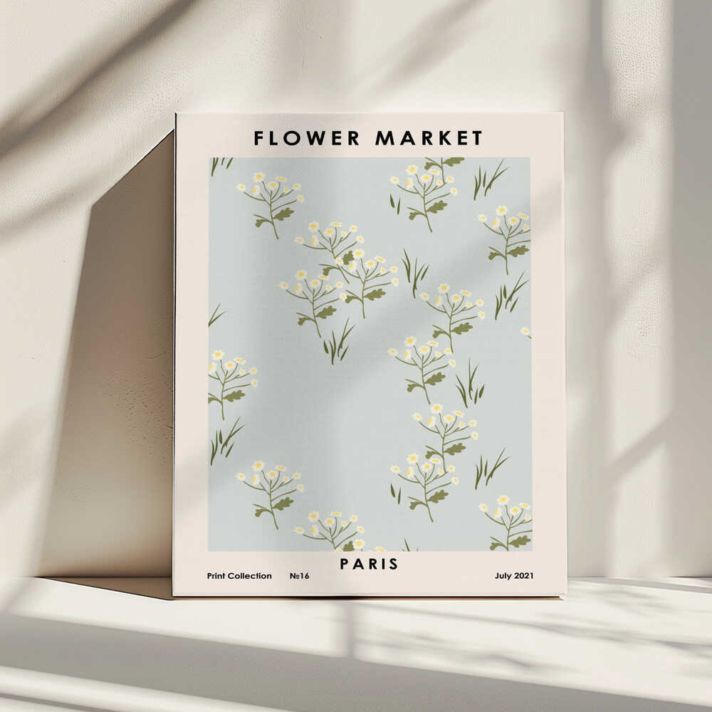 Flower Market Paris, arte de NKTN impreso en canvas