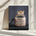 Sweet Kitten In Sugar Tin, arte de Arendina de Jong impreso en canvas