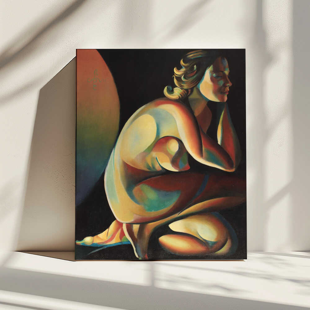 Vibrant Nude Figure, arte de Corné Akkers impreso en canvas