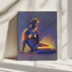 Vibrant Geometric Figure, arte de Corné Akkers impreso en canvas