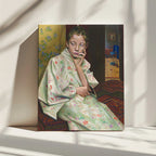 Pensive Kimono Girl, arte de Corné Akkers impreso en canvas