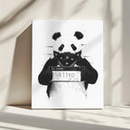 Gangster Panda Mugshot, arte de Balazs Solti impreso en canvas