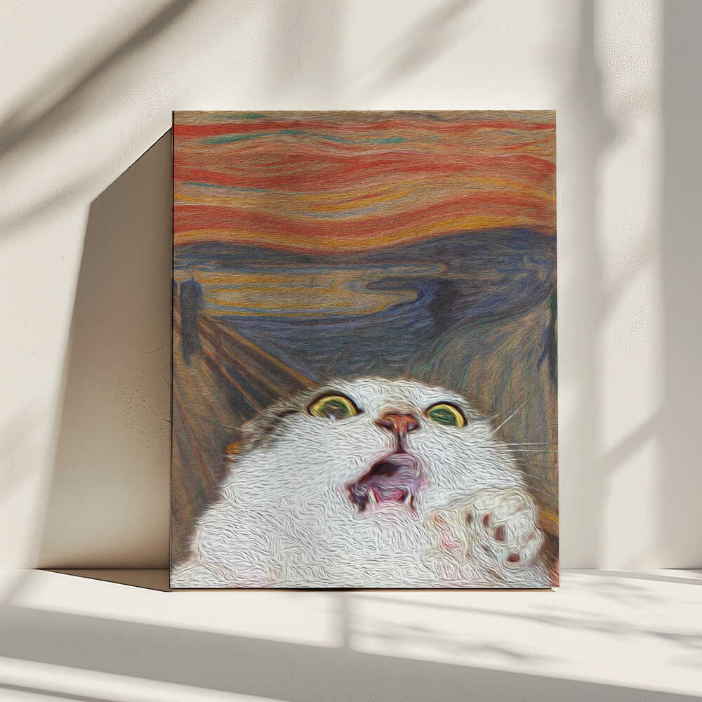 The Cat Scream, arte de Artelele impreso en canvas