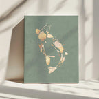 Elegant Gold Koi, arte de Sarah Manovski impreso en canvas