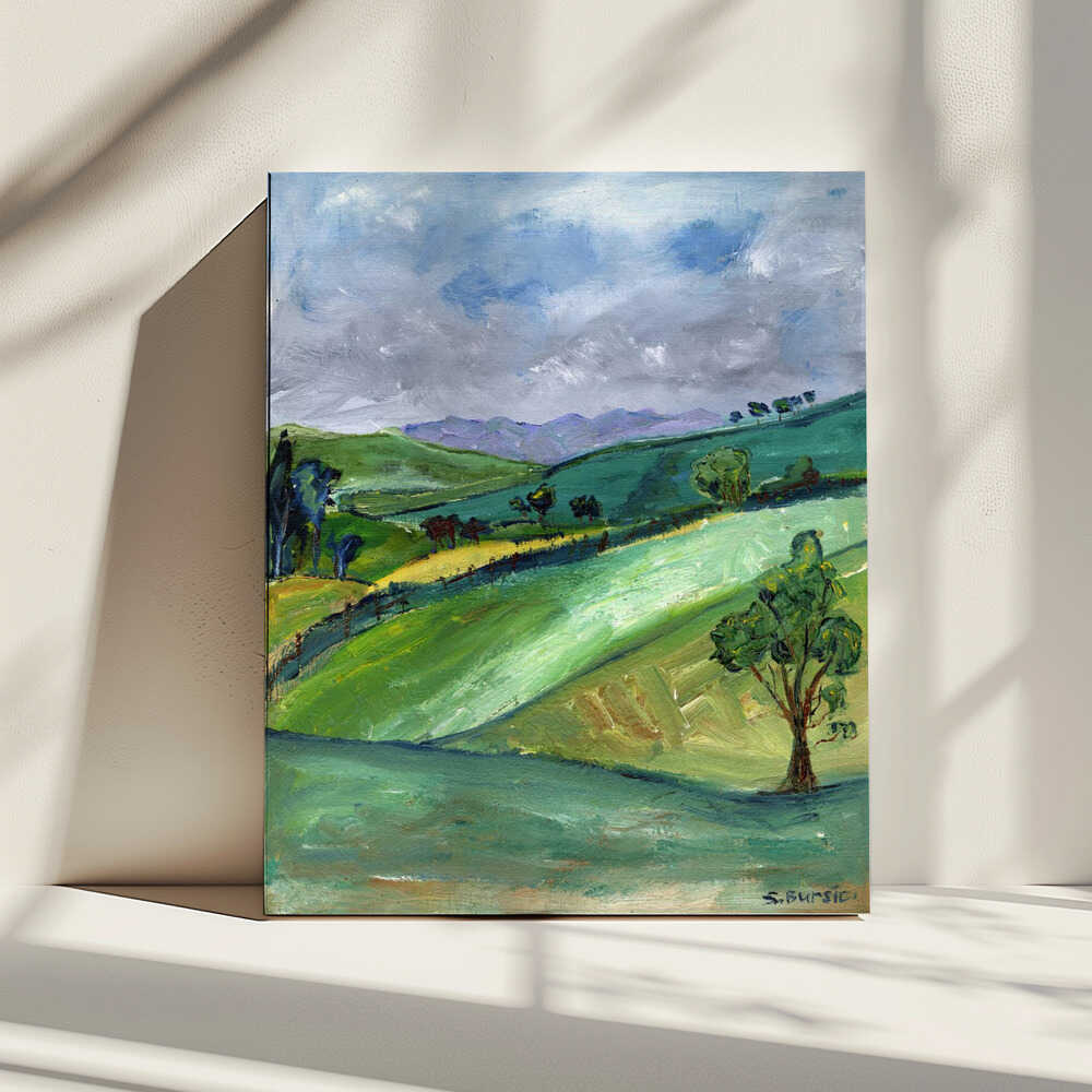 Rolling Green Hills, arte de Sharyn Bursic impreso en canvas