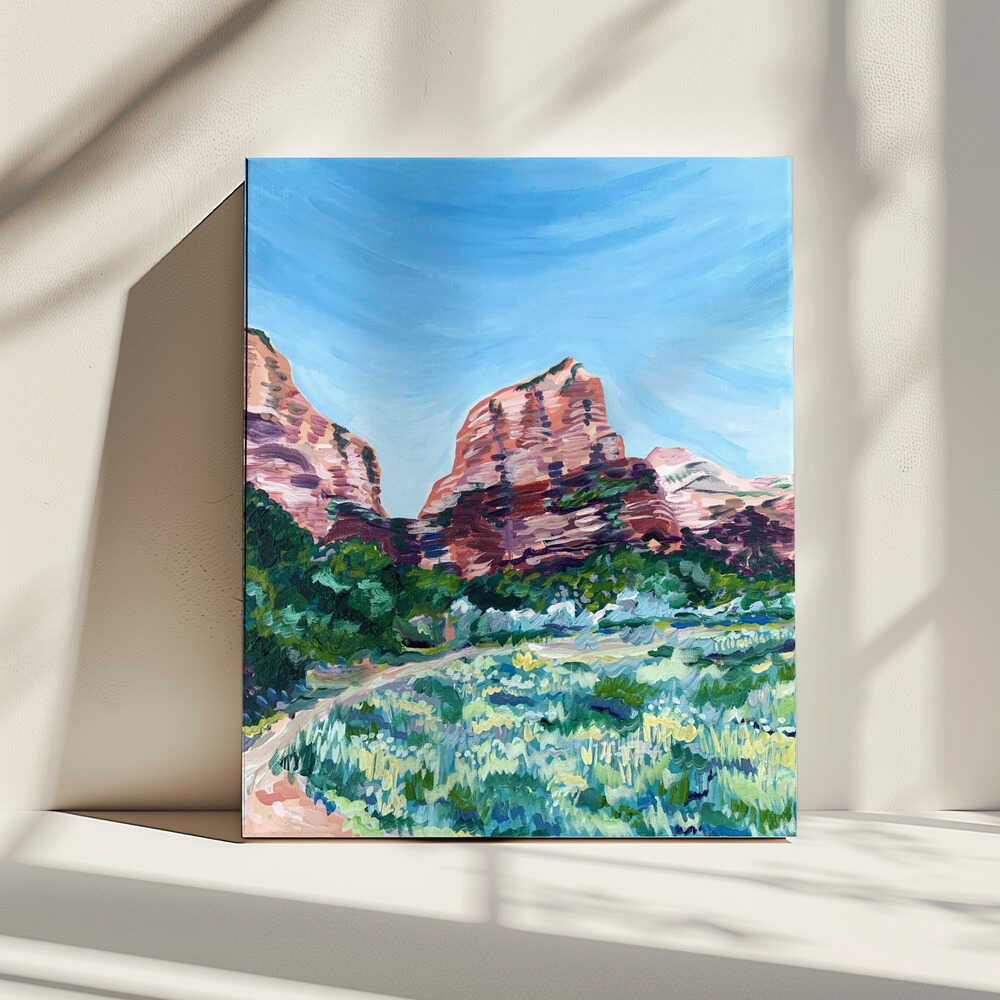 Vibrant Desert Landscape, arte de Pauline Wegman | Key and Sea Creative impreso en canvas