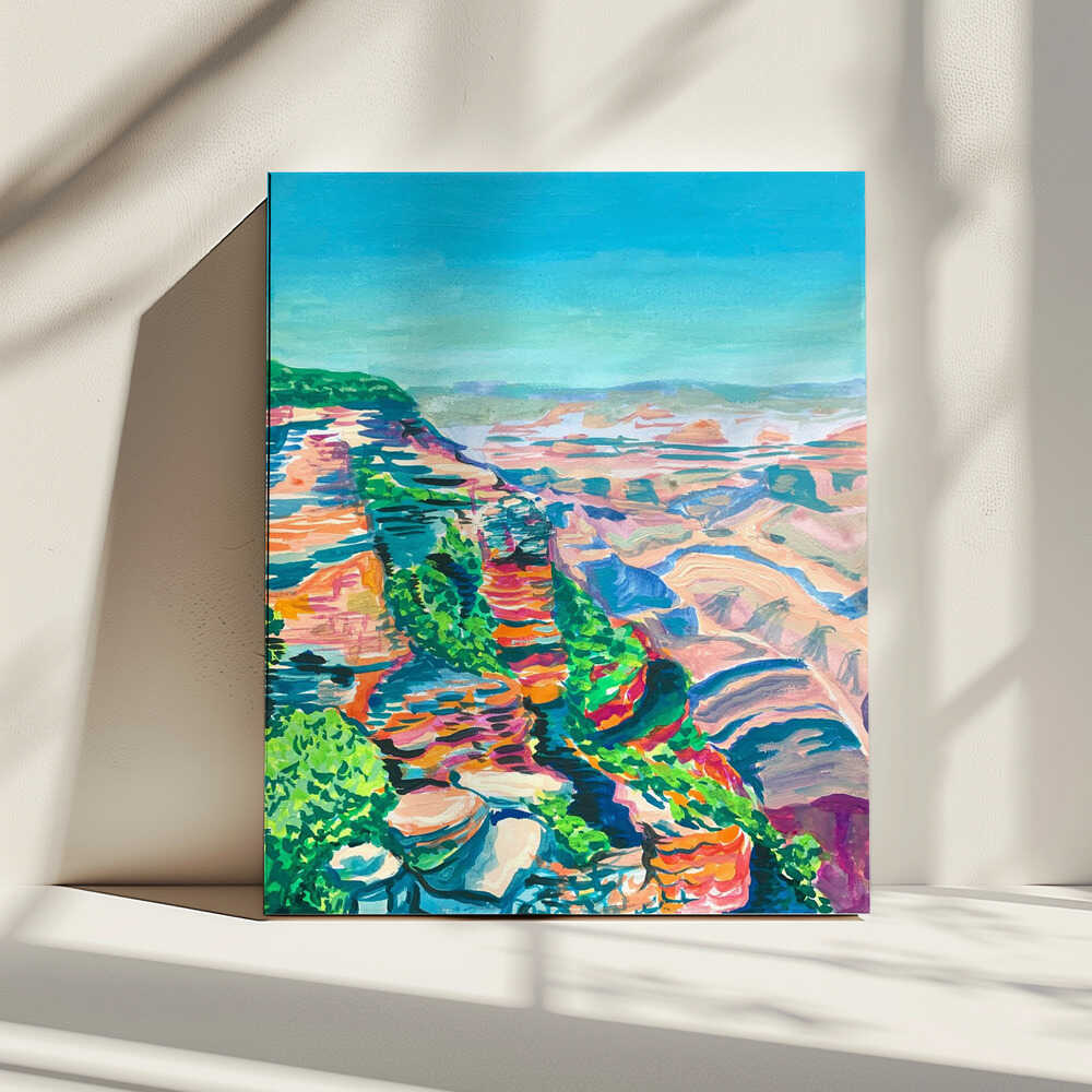 Vibrant Grand Canyon, arte de Pauline Wegman | Key and Sea Creative impreso en canvas
